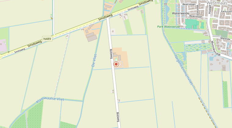 Kaart van de omgeving van de melding