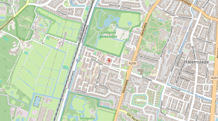 Kaart van de omgeving van de melding