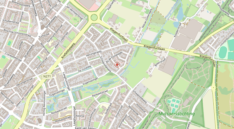 Kaart van de omgeving van de melding