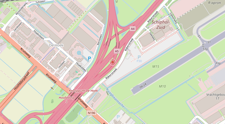 Kaart van de omgeving van de melding