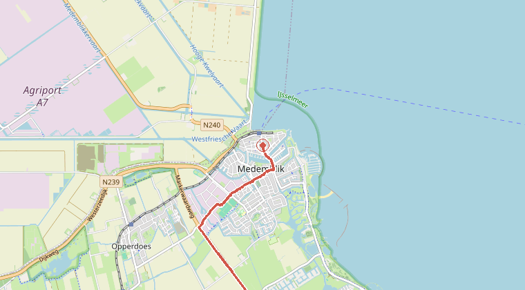 Kaart van de omgeving van de melding