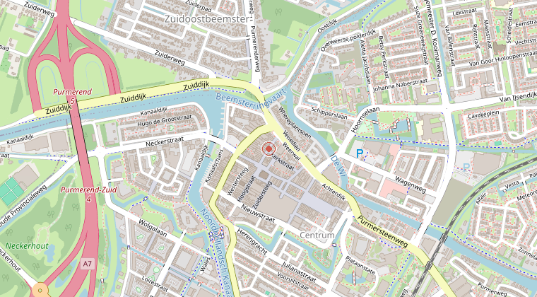 Kaart van de omgeving van de melding