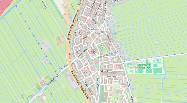 Kaart van de omgeving van de melding