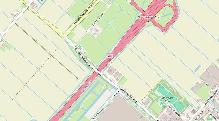 Kaart van de omgeving van de melding
