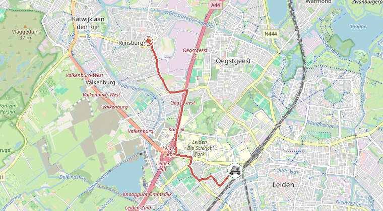 Kaart van de omgeving van de melding