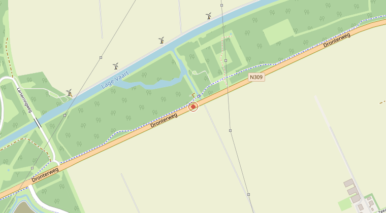 Kaart van de omgeving van de melding