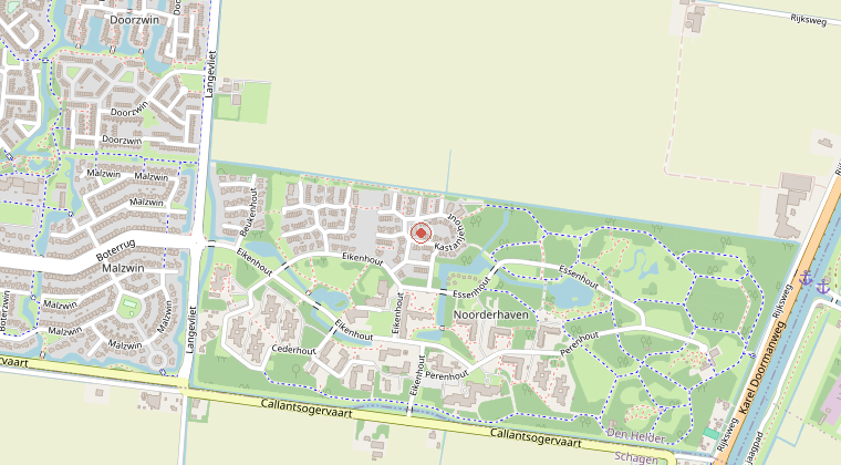 Kaart van de omgeving van de melding