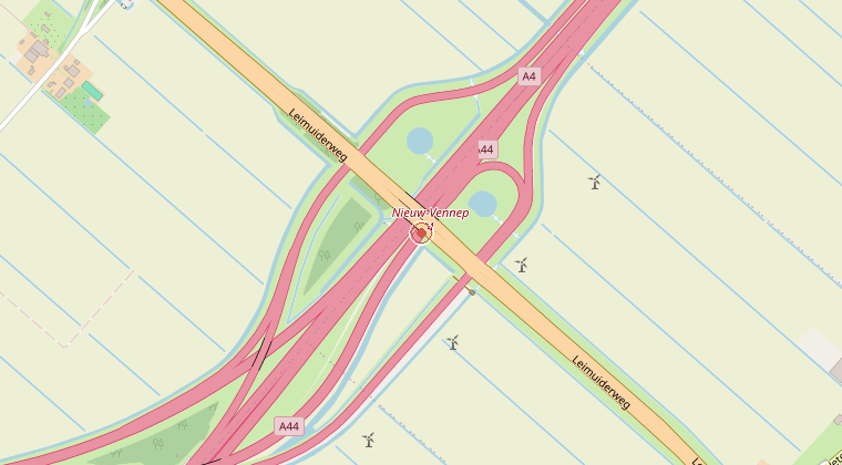 Kaart van de omgeving van de melding