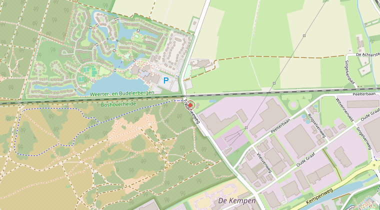 Kaart van de omgeving van de melding