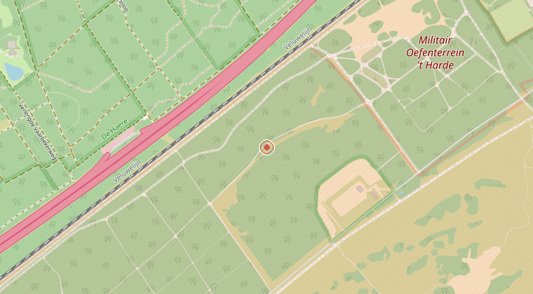 Kaart van de omgeving van de melding
