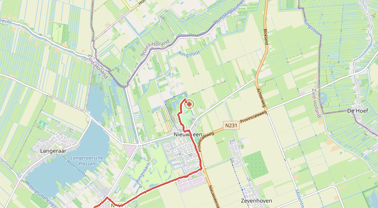 Kaart van de omgeving van de melding