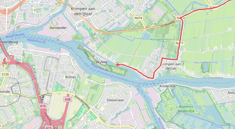 Kaart van de omgeving van de melding