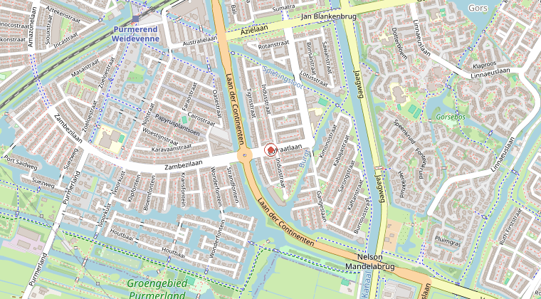 Kaart van de omgeving van de melding