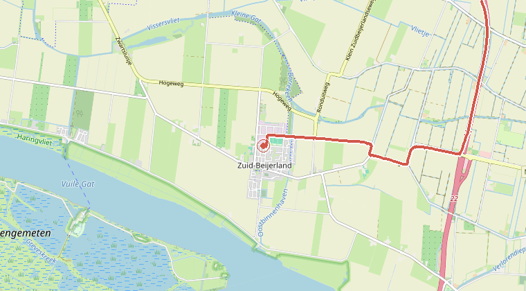 Kaart van de omgeving van de melding