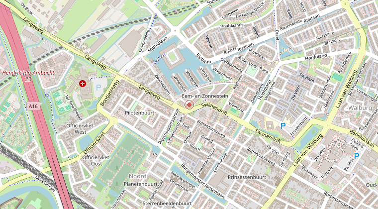 Kaart van de omgeving van de melding