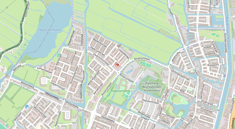 Kaart van de omgeving van de melding
