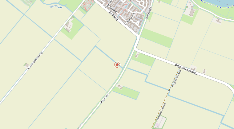 Kaart van de omgeving van de melding