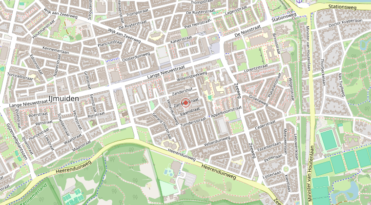 Kaart van de omgeving van de melding