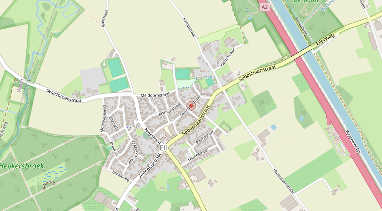 Kaart van de omgeving van de melding
