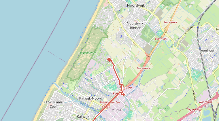 Kaart van de omgeving van de melding