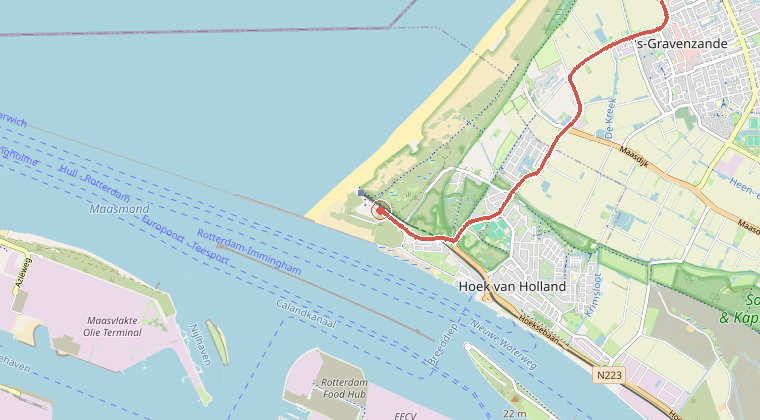 Kaart van de omgeving van de melding