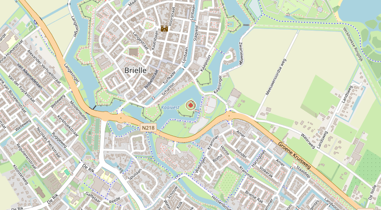 Kaart van de omgeving van de melding
