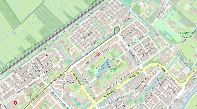 Kaart van de omgeving van de melding