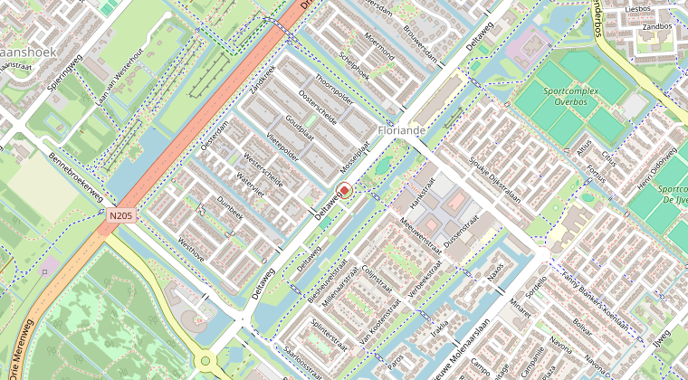 Kaart van de omgeving van de melding