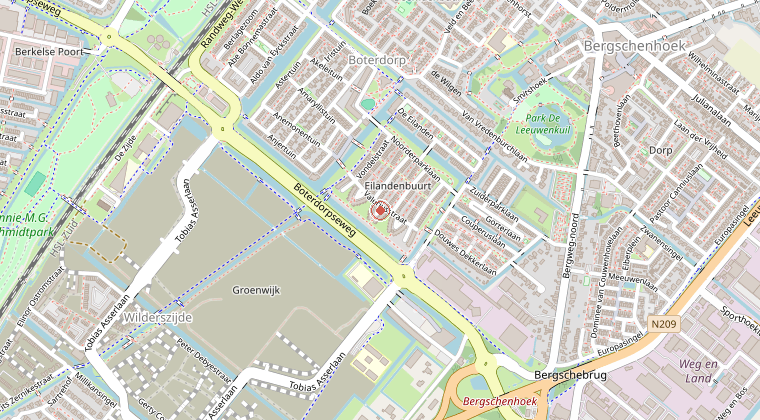 Kaart van de omgeving van de melding