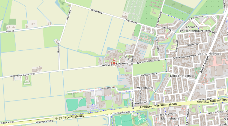Kaart van de omgeving van de melding