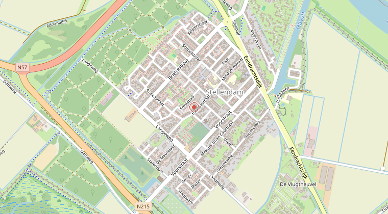 Kaart van de omgeving van de melding
