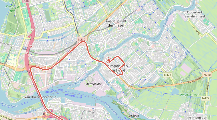 Kaart van de omgeving van de melding