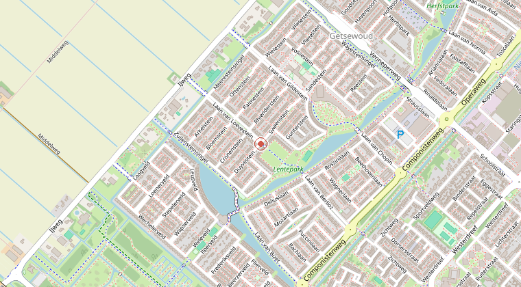 Kaart van de omgeving van de melding