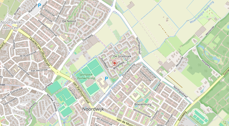 Kaart van de omgeving van de melding