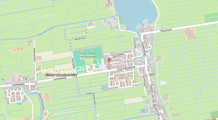 Kaart van de omgeving van de melding