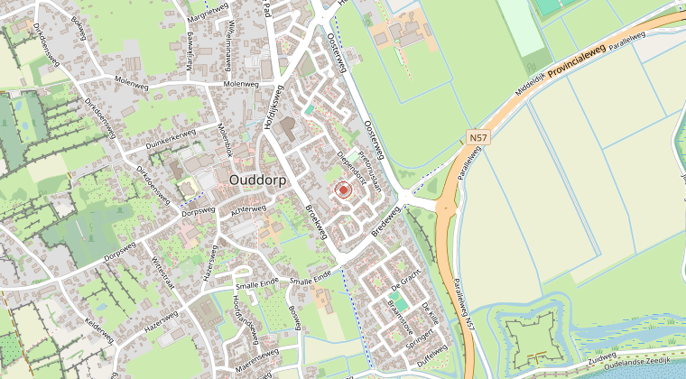 Kaart van de omgeving van de melding