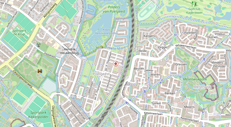 Kaart van de omgeving van de melding