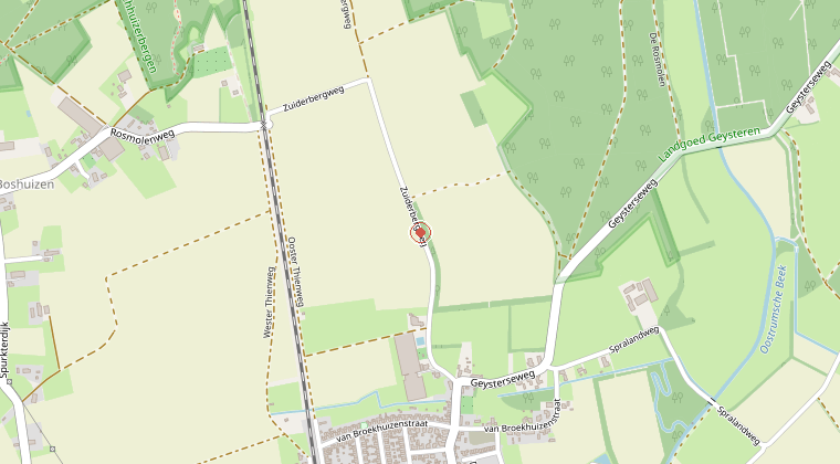 Kaart van de omgeving van de melding