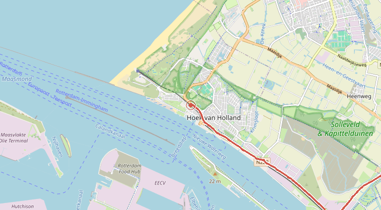 Kaart van de omgeving van de melding