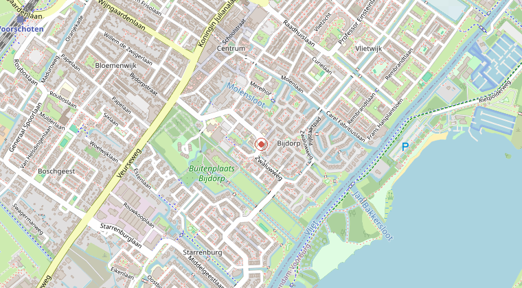 Kaart van de omgeving van de melding