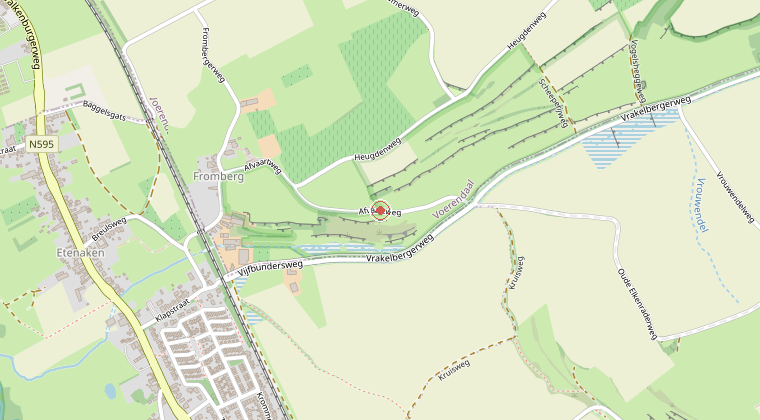 Kaart van de omgeving van de melding