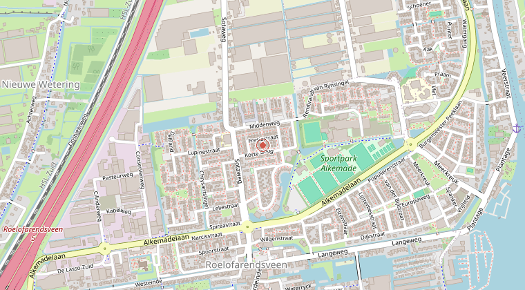 Kaart van de omgeving van de melding
