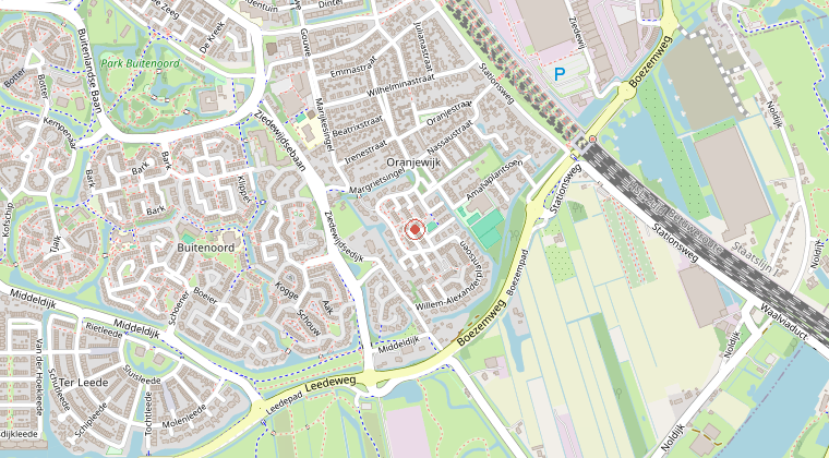 Kaart van de omgeving van de melding