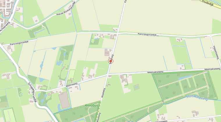 Kaart van de omgeving van de melding