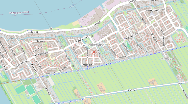 Kaart van de omgeving van de melding