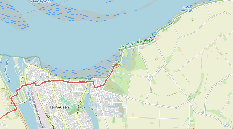 Kaart van de omgeving van de melding