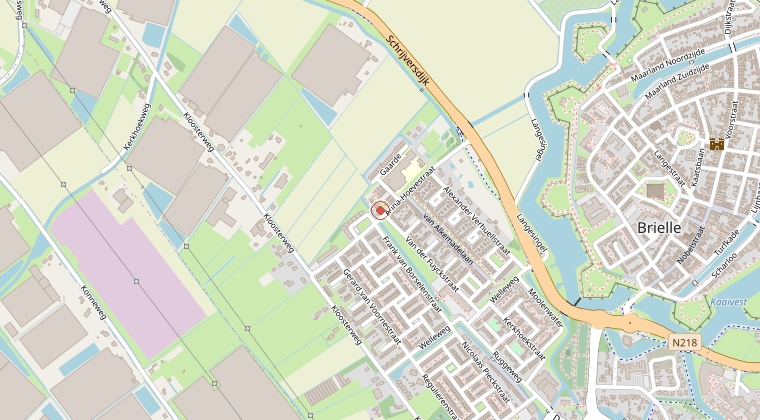 Kaart van de omgeving van de melding
