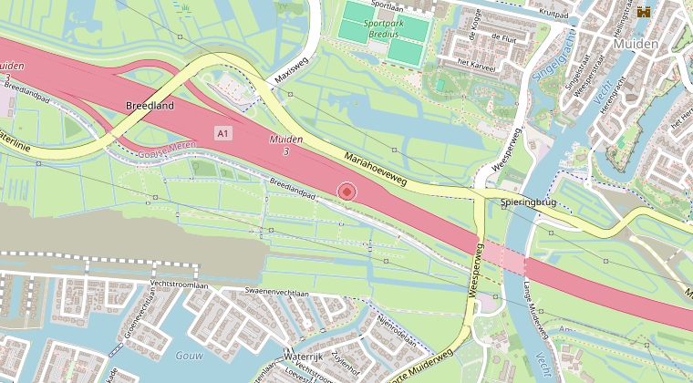 Kaart van de omgeving van de melding