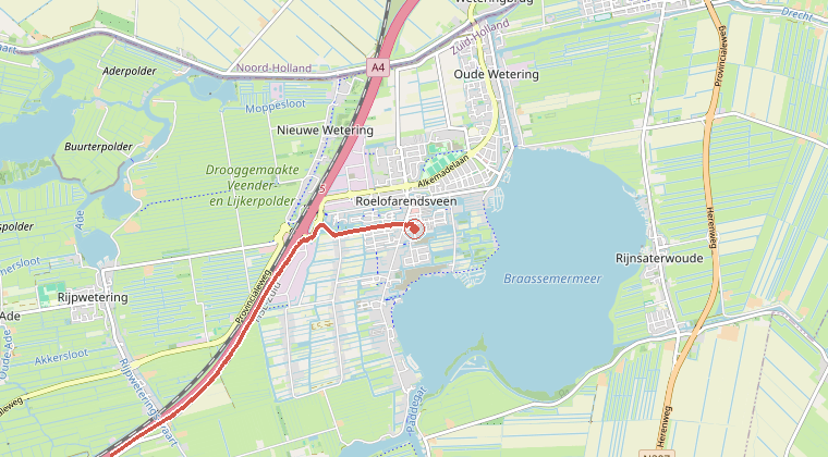 Kaart van de omgeving van de melding