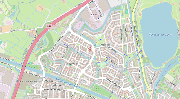 Kaart van de omgeving van de melding